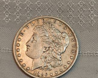 1886 O Morgan Silver Dollar