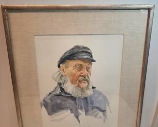 Framed Sketch Watercolor By Don Stone Variation Of The Famous Stern Man