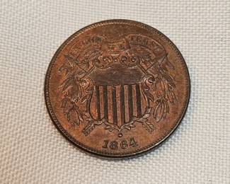 1864 Two Cent Coin