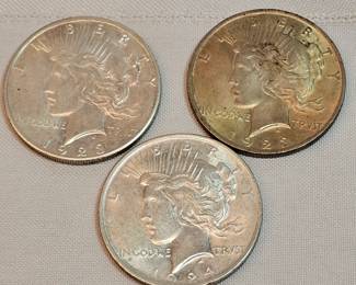 3 Peace Dollars Lot