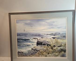 Pond Cove Framed Watercolor By Lucille Geiser