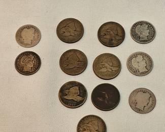 Old US Dimes And Pennies