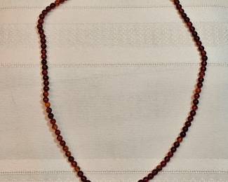 Sterling And Orange Beads Necklace
