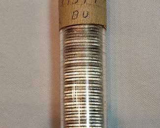 Roll Of Fifty 1959 P Silver Dimes From The Bank Marked
