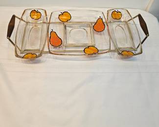 George Briard Mid Century Glass Appetizer Tray