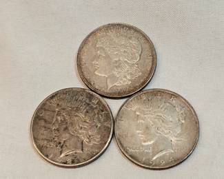 3 Silver Dollars Lot