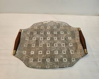 Mid Century Glass Serving Tray