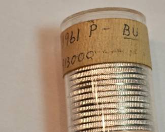 Roll Of 20 1961 P Franklin Half Dollars From The Bank Marked Uncirculated