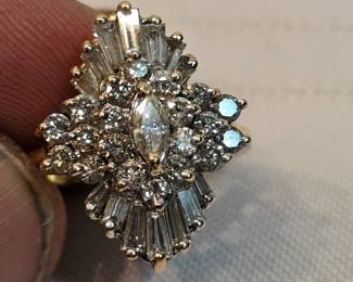 14k Gold And Diamonds Ring