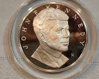 1000 Grains Sterling Silver JFK Coin