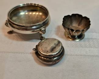 Small Sterling Silver Containers Lot