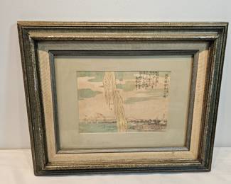 Another Japanese Block Print By Hiroshigue In Frame