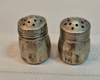 Small Sterling Silver Salt And Pepper Shakers