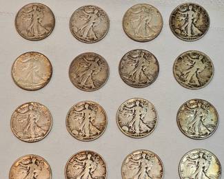 Walking Liberty Half Dollars Lot Of 16