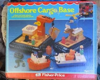 Vintage Fisher Price "Offshore Cargo Base"