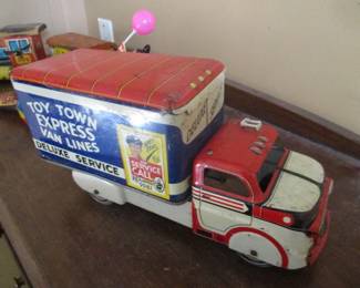 Marx  1950's "Toy Town Express Van Lines Truck"