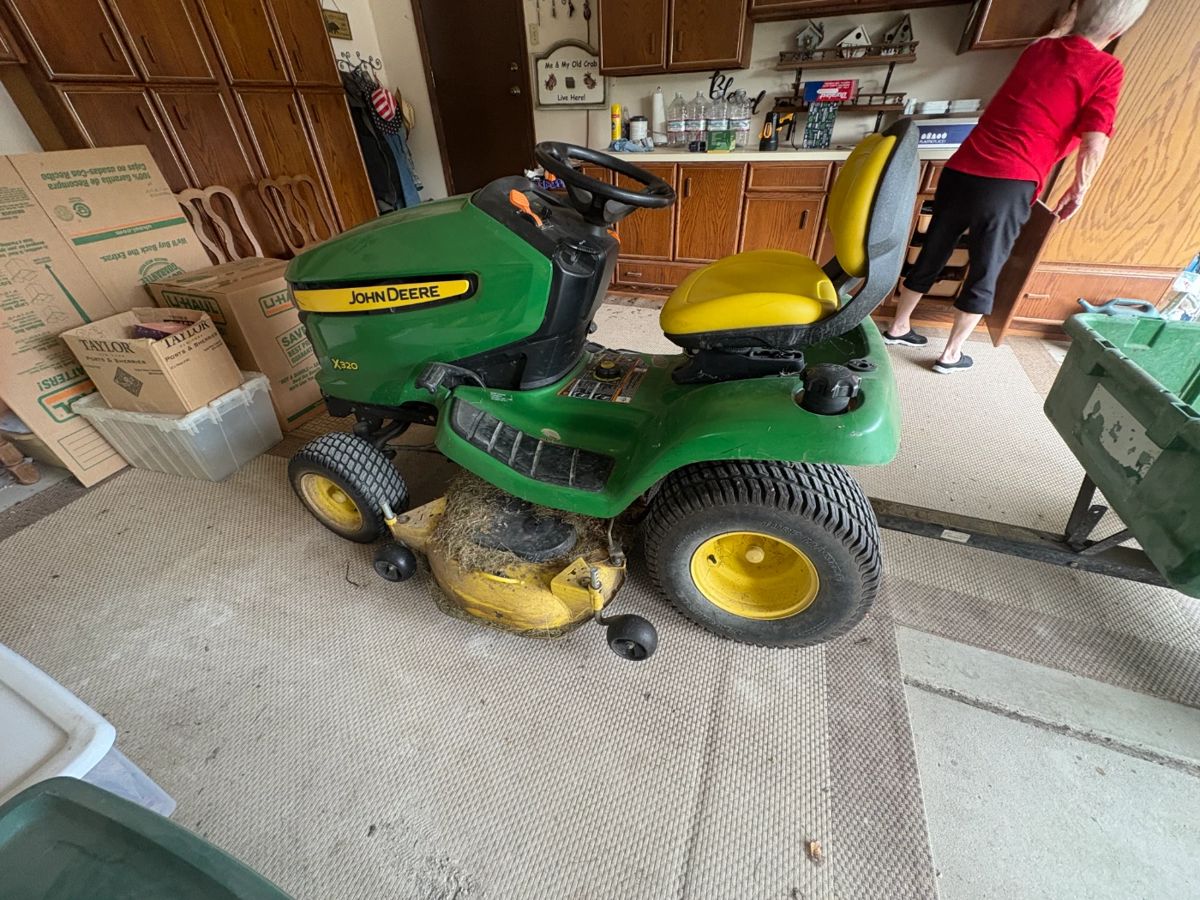 . . . John Deere riding mower
