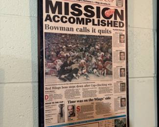 . . . Macomb Daily front page -- Wings win the Stanley Cup!