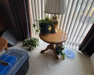 . . . another oak lamp table and accent lamp