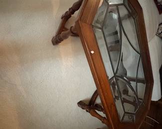 . . . lead-glass coffee table