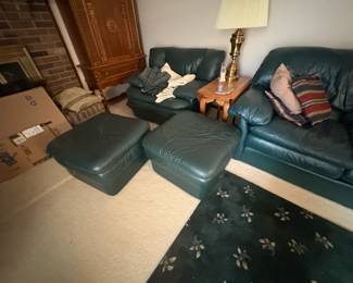 . . . and matching chair and ottomans