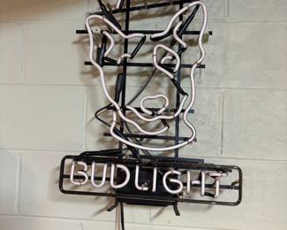 . . . Spuds McKenzie Bud Light neon sign