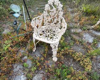 . . . wrought-iron chair