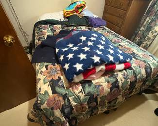 . . . patriotic throw and nice bedding