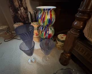 . . . art glass and stemware