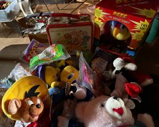 . . . vintage Warner Brothers and McDonald's stuffed animals -- and don't forget Pete the Parrot