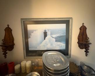 . . . lighthouse art and sconce pair