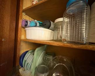 . . . French White casserole, unique jars, and Jadite plates