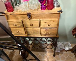 . . . cute wine rack and cabinet combo