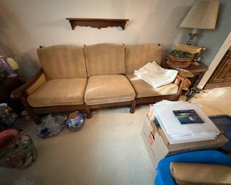 . . . couch and wall shelf