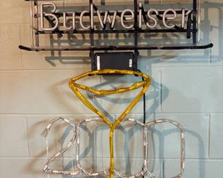 . . . and a Budweiser neon sign
