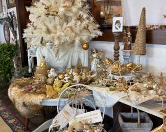 Lots of white, gold and glass Christmas neutrals for any home