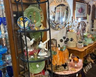mirror, figurines, figurines, fall decor
