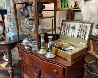 silverware, candlesticks, flatware