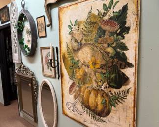 Beautiful, large, fall wall hanging, wooden decorative piece