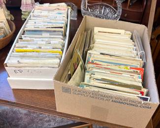 Postcards from around and the world and the United States. Also vintage postcards for every season and sentiments