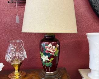 Japanense Red Hand painted Lamp (2)