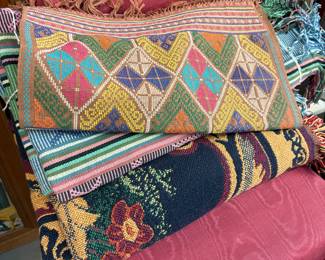 Woven blankets from India and Africa