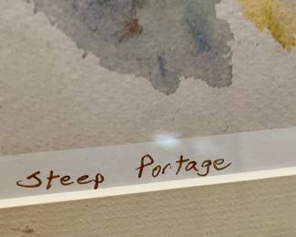 John L Peyton watercolor 1/250 - "Steep Portage"