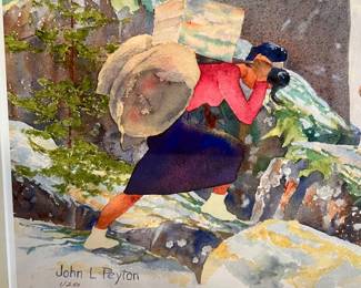 John L Peyton watercolor 1/250 - "Steep Portage"