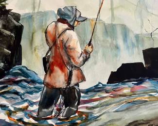 John L Peyton watercolor - 1/450 - "Opening Day" - unframed