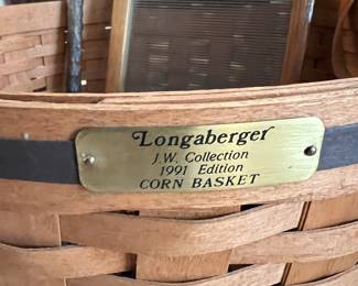 Large Longaberger Corn Basket - J.W. Collection - 1991 Edition