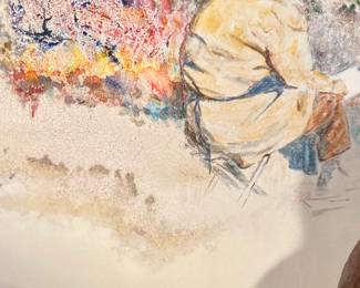 John L Peyton watercolor 2/450 Demonstration and Audience - unframed