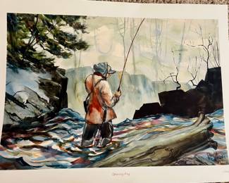 John L Peyton watercolor - 1/450 - "Opening Day" - unframed