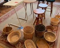 Stools, Baskets, Couch Table, Indoor/Outdoor Rug