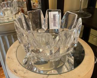 Geometric Cut Crystal Starburst Serving Bowl - $87.50+tax